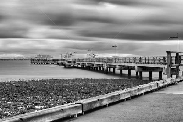 Woody Point Jetty. Black and White. Stock photo © artistrobd