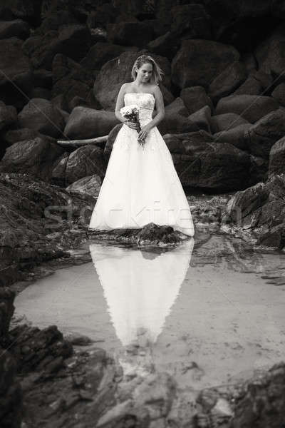 Mariée Rock plage belle [[stock_photo]] © artistrobd