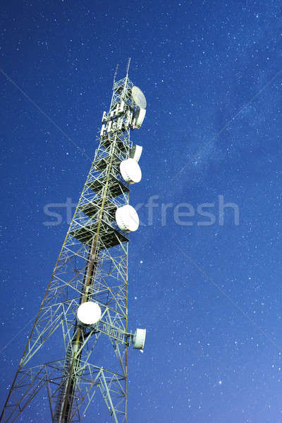 Radio Turm Queensland Nacht Sternen Ebenen Stock foto © artistrobd