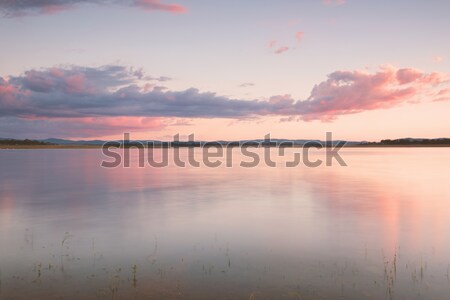 Jezioro queensland późno popołudnie niebo chmury Zdjęcia stock © artistrobd