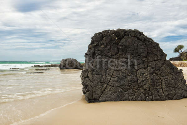 波 ビーチ 岩 ニューサウスウェールズ州 ストックフォト © artistrobd
