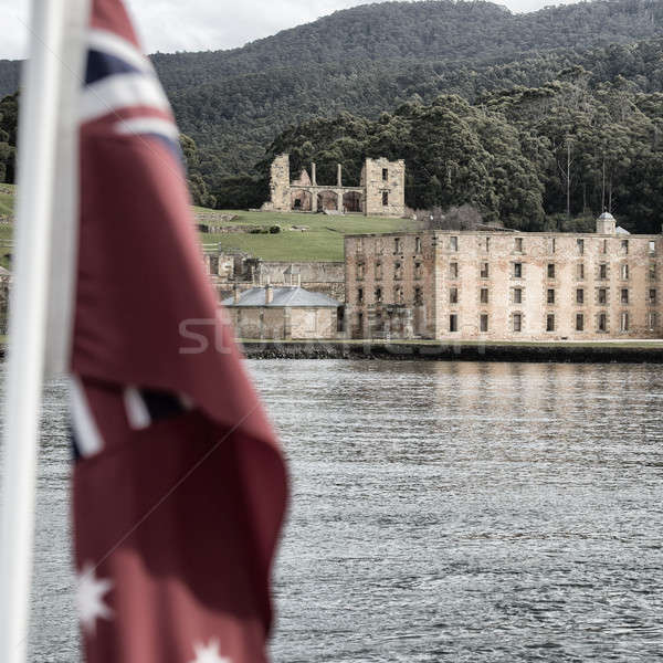 Foto stock: Puerto · edificio · tasmania · Australia · edad