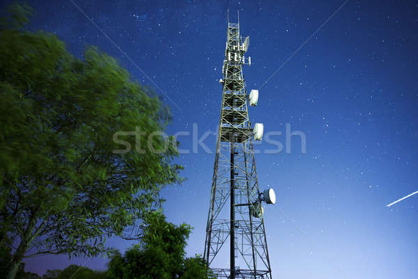 Radio torre queensland notte stelle Foto d'archivio © artistrobd