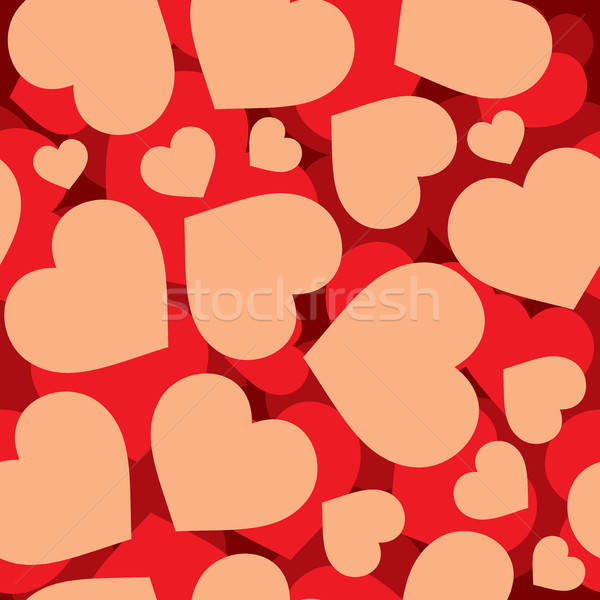 Coeurs beaucoup modèle papier d'emballage texture Photo stock © artizarus