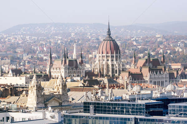 Stok fotoğraf: Ev · parlamento · Budapeşte · gökyüzü · Bina