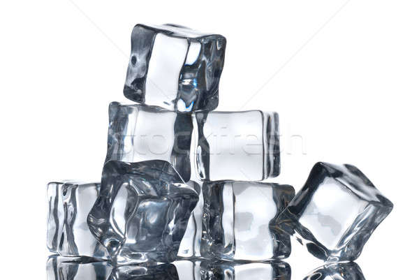 Eiswürfel isoliert weiß Wasser Licht Winter Stock foto © artjazz