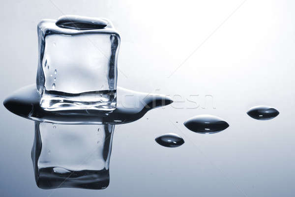 ストックフォト: アイスキューブ · 水滴 · 水 · 光 · ガラス · 冬