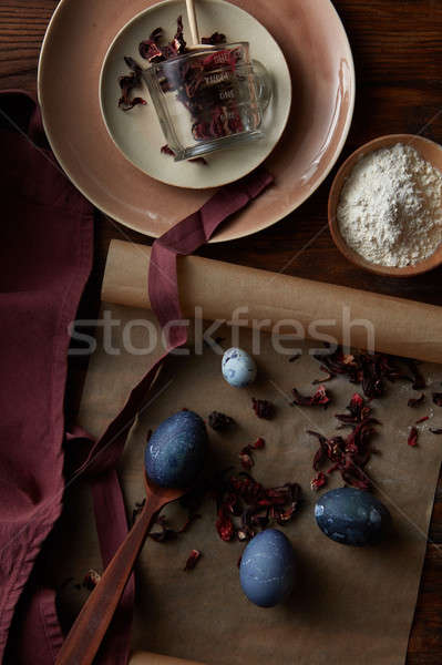 Stok fotoğraf: Paskalya · yumurtası · üst · görmek · un · önlük