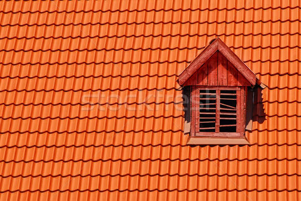 Orange roof tile in carpathians castle Stock photo © artjazz