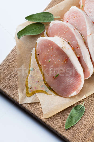 Brut porc miel herbes viande vert [[stock_photo]] © artjazz