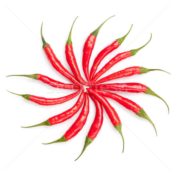 sun from chili peppers isolated on white  Stock photo © artjazz