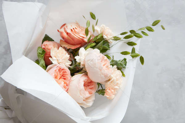 rose bouquet on vintage style Stock photo © artjazz