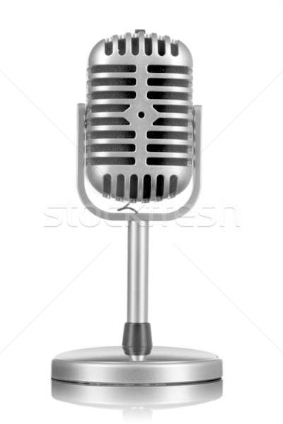 Retro microphone isolated on white Stock photo © artjazz
