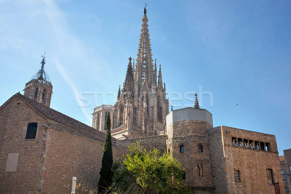 Gótico Barcelona catedral céu edifício Foto stock © artjazz
