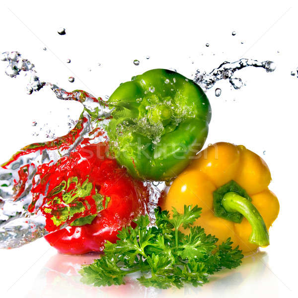 Stockfoto: Rood · Geel · groene · peper · peterselie