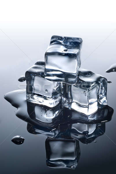 ストックフォト: アイスキューブ · 水滴 · 水 · 光 · ガラス · 冬