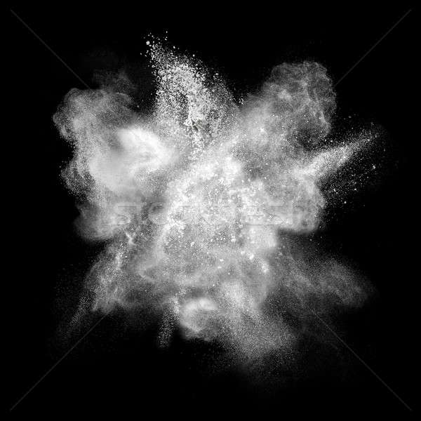 White powder explosion isolated on black Stock photo © artjazz