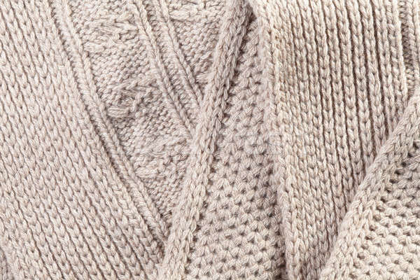 Close-up of a piece  knit fabric Stock photo © artjazz