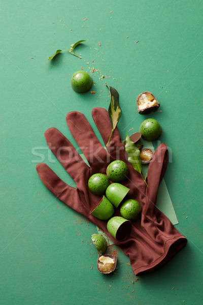 green chocolate candy with jelly Stock photo © artjazz