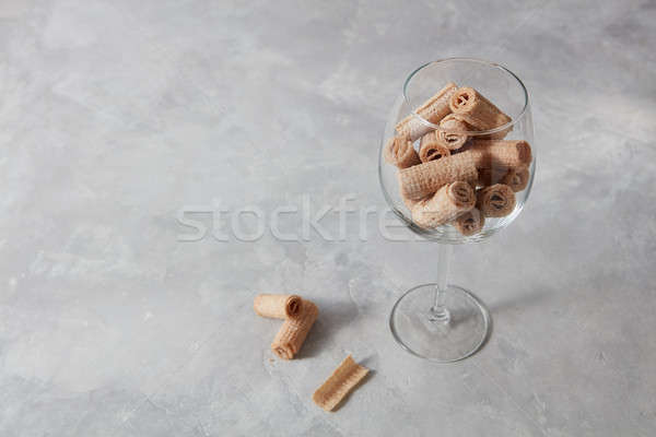 Foto stock: Vidro · hóstia · cremoso · sobremesa · vinho