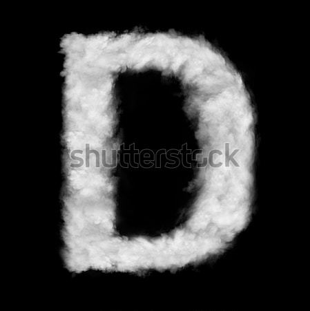 D betű felhők levél természetes izolált fekete Stock fotó © artjazz