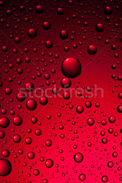 Foto stock: Gotas · de · água · vermelho · água · abstrato · luz · cor
