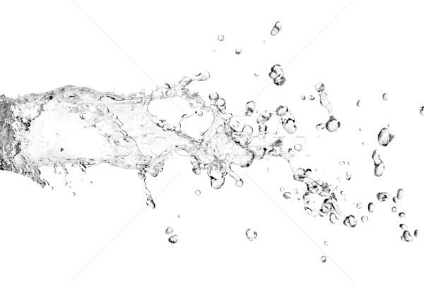 water splash with bubbles isolated on white Stock photo © artjazz