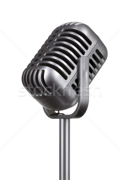 Retro microphone isolated on white Stock photo © artjazz