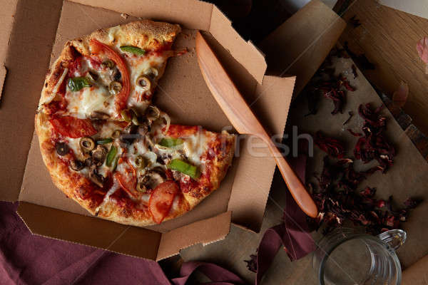 Tasty italian pizza Stock photo © artjazz