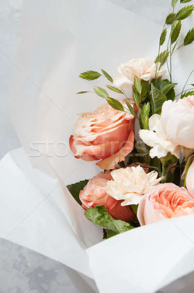Bouquet of roses for holiday Stock photo © artjazz
