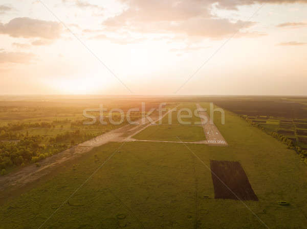 Luftbild Vögel Auge Ansicht abstrakten geometrischen Stock foto © artjazz