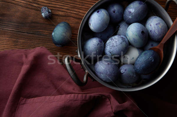 preparation of Easter eggs Stock photo © artjazz