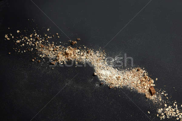 Mąka chleba bułka tarta czarny gotowania Zdjęcia stock © artjazz