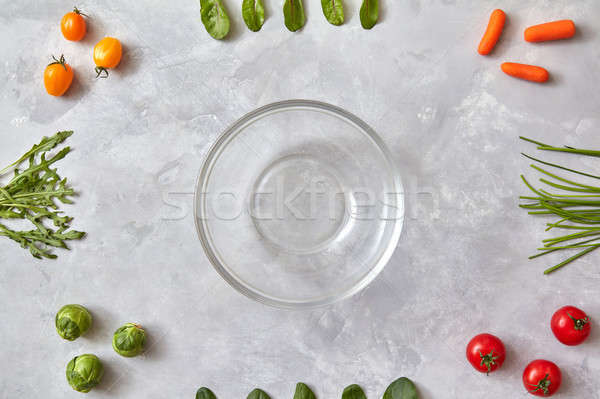 Stockfoto: Groenten · ingrediënten · koken · salade · lege · glas