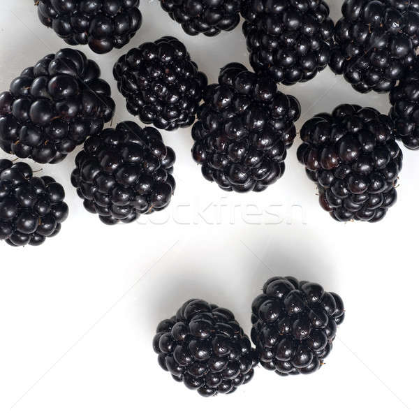 Foto stock: BlackBerry · aislado · blanco · primavera · alimentos · resumen