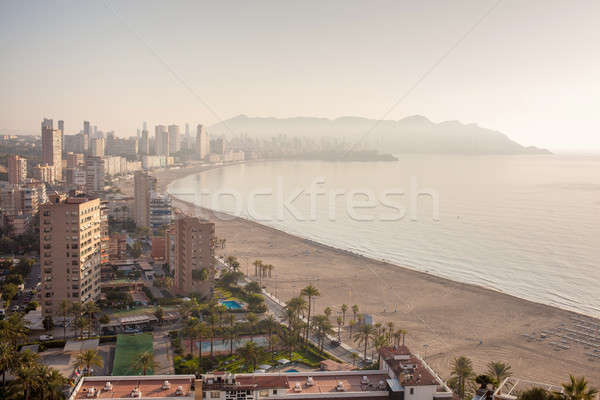 view from the city of Benidorm Stock photo © artjazz