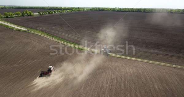 Légifelvétel lövés kilátás tervez munka mező Stock fotó © artjazz