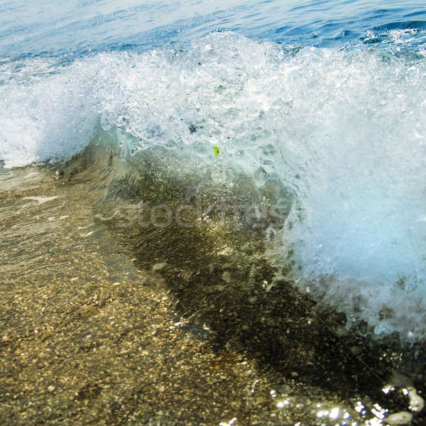 Zand stenen water golf strand abstract Stockfoto © artjazz