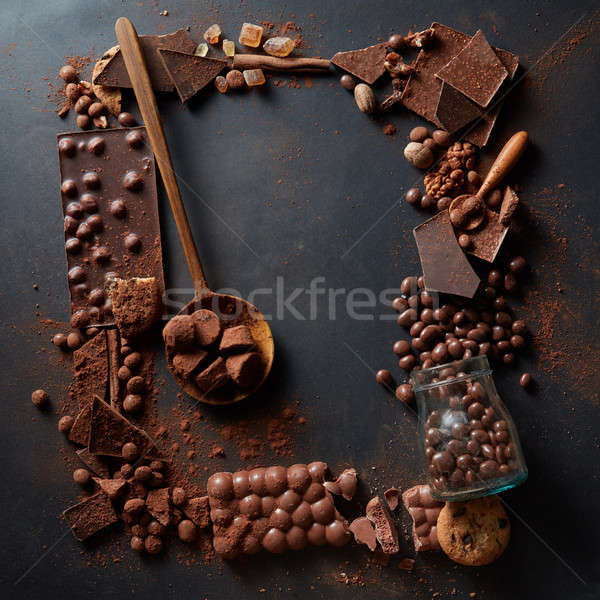 frame of chocolates Stock photo © artjazz