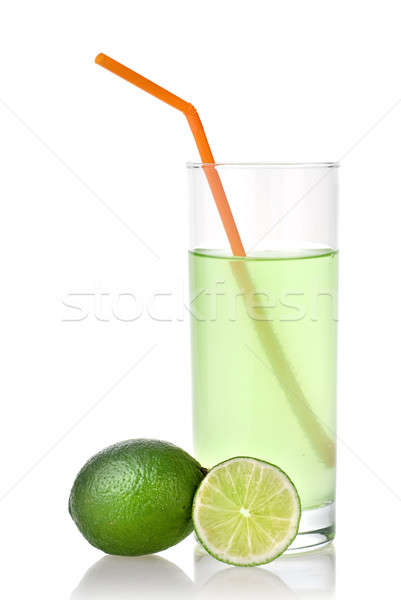 lime juice with lime  isolated on white Stock photo © artjazz