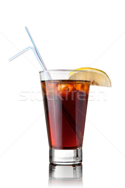 Cocktail isoliert weiß Glas Sommer bar Stock foto © artjazz