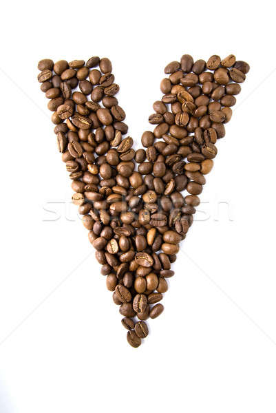 ストックフォト: コーヒー · 手紙 · 孤立した · 白 · フレーム · 背景