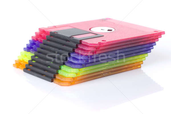 Color floppy disks isolated on white Stock photo © artjazz