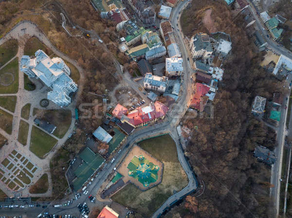 St. Andrew's Church and architecture from above of Kiev Stock photo © artjazz