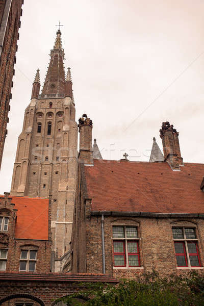 Kompleks średniowiecznej szpitala niebo domu budynku Zdjęcia stock © artjazz