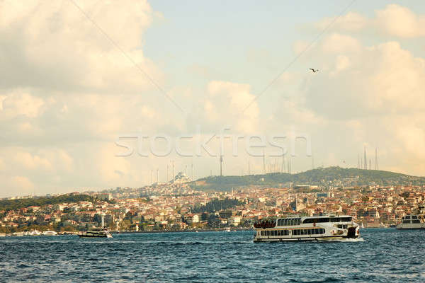 City landscape, sea, sky Istanbul, Turkey Stock photo © artjazz