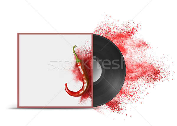 Realistic Vinyl Record with Cover Mockup Stock photo © artjazz