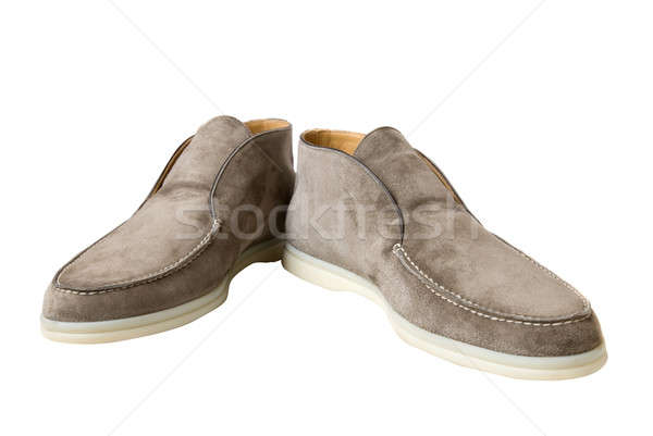 świetle brązowy mężczyzna skóry buty odizolowany Zdjęcia stock © artjazz