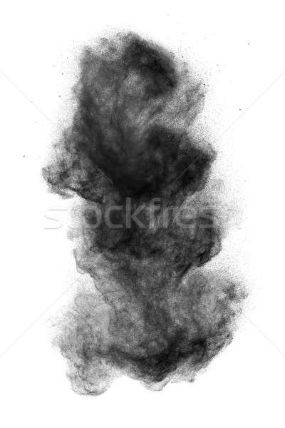 Black powder explosion isolated on white Stock photo © artjazz