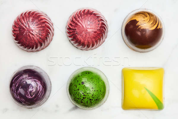 Ingesteld handgemaakt collectie chocolade Stockfoto © artjazz